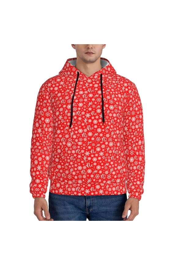 Hohoho4 Men's Casual Hooded Collar Drawstring Hoodies Pullover Sweatshirts Casual Long Sleeve Shirts-Large