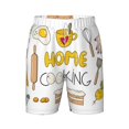 Naloa Home Cooking Teen Beach Trunks, Quick Dry Board Shorts with Boxer