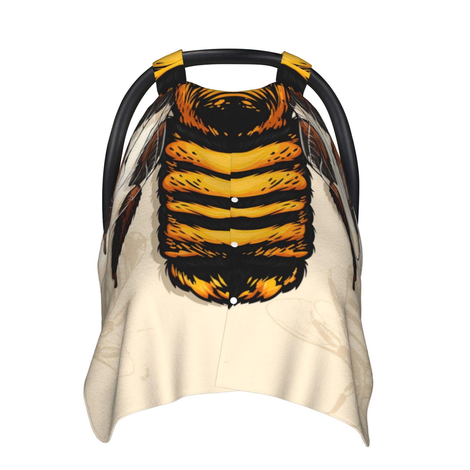 Naloa Honey Bee Baby Car Seat Cover, Breathable Baby Carrier Cover, Multiuse Baby Carrier Cover & Nursing Breastfeeding Cover