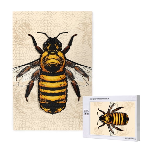 Naloa Honey Bee Custom Puzzles Personalized Puzzle 1000 Pieces from Photo Custom Jigsaw Puzzle for Wedding, Graduation, (29.519.7in, Vertical)