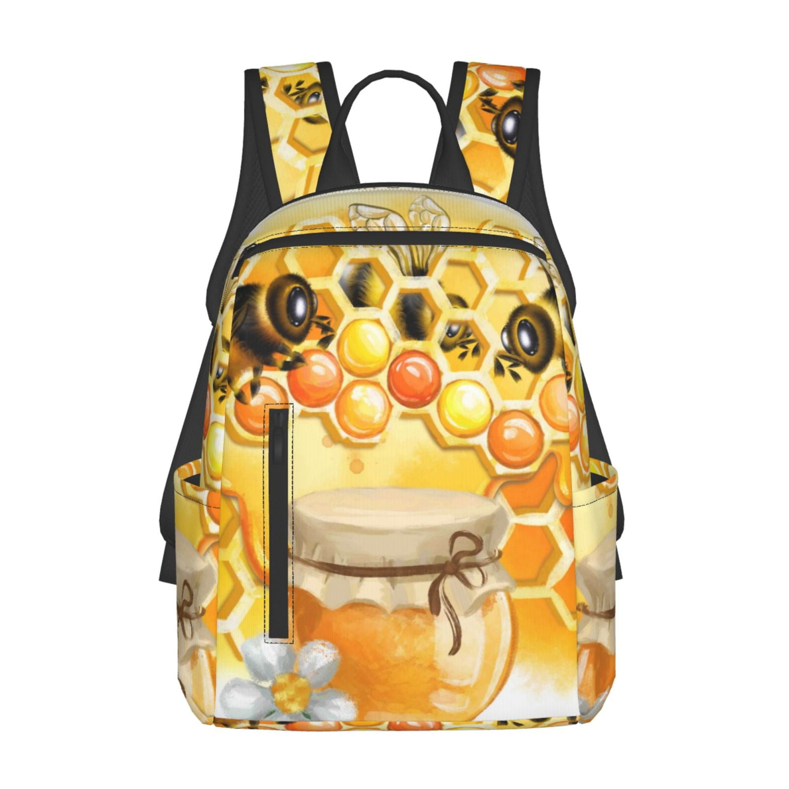 Naloa Honey Bee Print Lightweight DayBackpack Suitable for school work shopping travel etc. Walmart