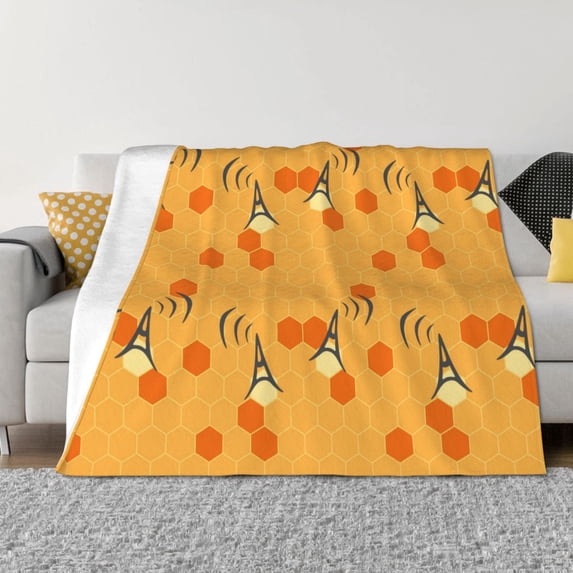 Naloa Honeycomb Flannel Blankets - Thick and Warm Blanket for Winter, Soft Fuzzy Plush King Blanket for All Seasons60"x50"
