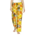 thumbnail image 1 of Naloa Honeycombs Print Women’s Ultra-Soft Comfy Pajama Lounge Pants with Pockets & Drawstring, 1 of 8