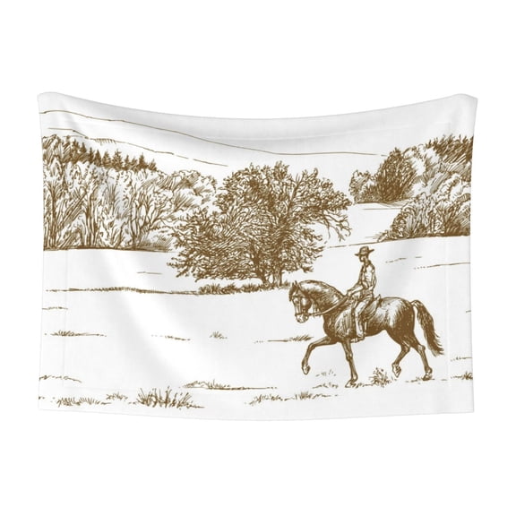 Naloa Horse Rider In Field Dog Blanket, 3 Sizes Cat Blanket for Indoor Cats Large Medium Small Dog Gifts-Small