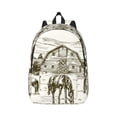 thumbnail image 1 of Naloa Horses Grazing On Meadow Canvas Backpack for Men Women Rucksack Casual Travel Daypack College Tote Satchel Bookbag for Teens-Medium, 1 of 7