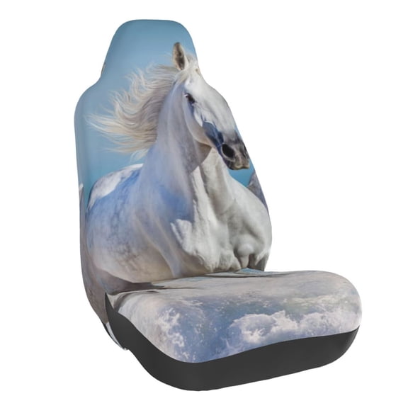 Naloa Horses Running Through The Water Car Seat Covers Universal Front Seat Coves for Car Accessories ,Padded Car Covers for Automotive, SUV, Truck, and Van