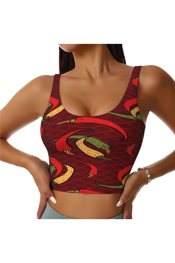 Hot Chili Sports Bras for Women,Sports Bras for Women High Support with Removable Pads-X-Large