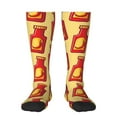 thumbnail image 1 of Naloa Hot Chili Thigh High Socks Extra Long Stretchy Sock Women Over Knee High Opaque Stocking Daily Wear, 1 of 6