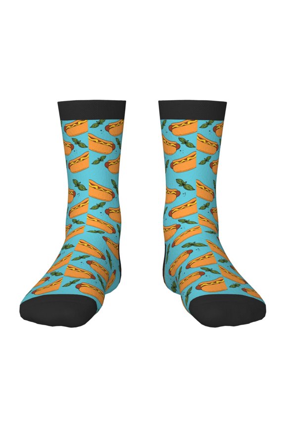 Hot Dog 5 Kids Socks Unisex Kids and Toddlers' Crew Socks, ,1 Pairs
