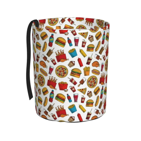 Naloa Hot Dog Pizza Car Trash Can Garbage Car Accessories Trash Can Car Waste Bin for for Driver and Passenger Any Vehicle