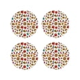 thumbnail image 1 of Naloa Hot Dog Pizza Leather Coasters for Drinks, Durable Drink Coasters 4 Set for Tabletop Protection, Luxurious Home Décor and Housewarming Gift ( {designName})Round Shape, 1 of 6