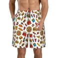 thumbnail image 1 of Naloa Hot Dog Pizza Men's Beach Shorts, Surfing shorts, Swim trunks, Quick Dry Swim Trunks for Surfing Beach Fun - X-Large, 1 of 9