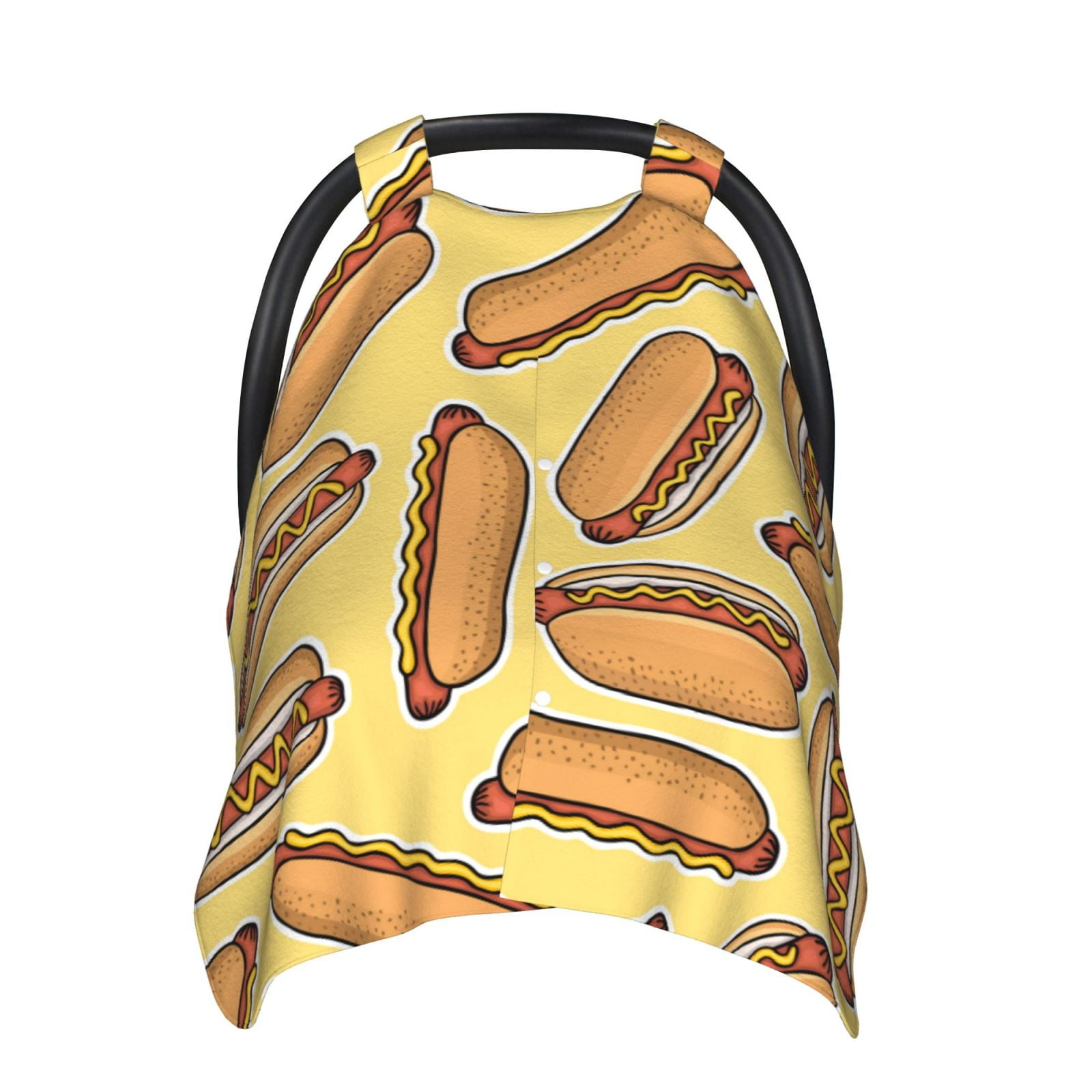 Naloa Hot Dogs Baby Car Seat Cover, Breathable Baby Carrier Cover, Multiuse Baby Carrier Cover & Nursing Breastfeeding Cover