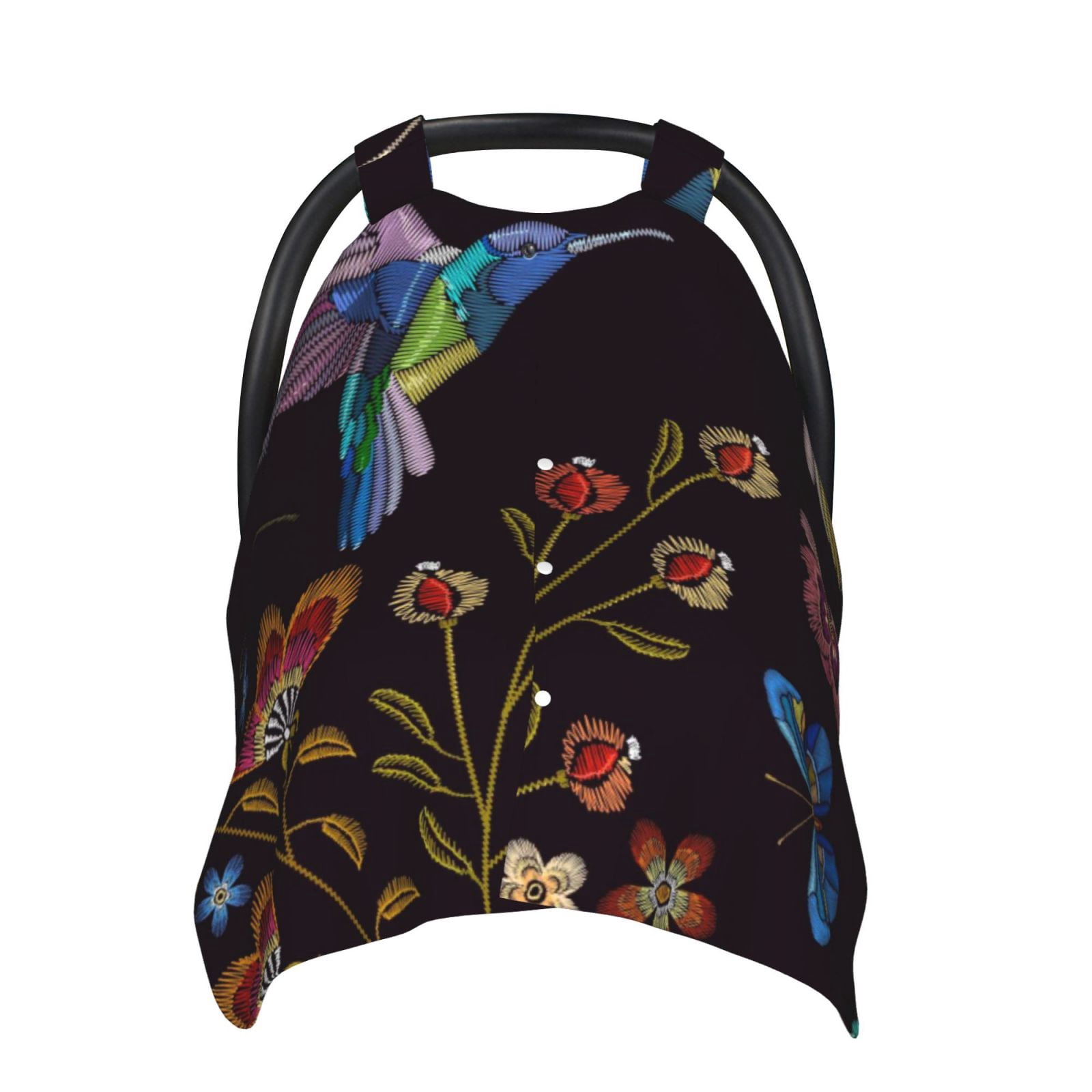 Naloa Humming Bird Baby Car Seat Cover, Breathable Baby Carrier Cover, Multiuse Baby Carrier Cover & Nursing Breastfeeding Cover