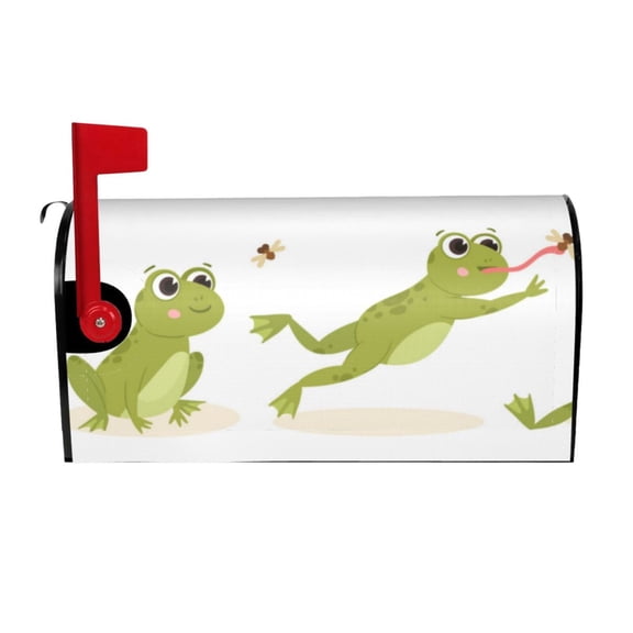 Naloa Hunting Frog Mailbox Covers Magnetic Post Box Cover Post Letter Box Cover Garden Decor-25.5x21 in