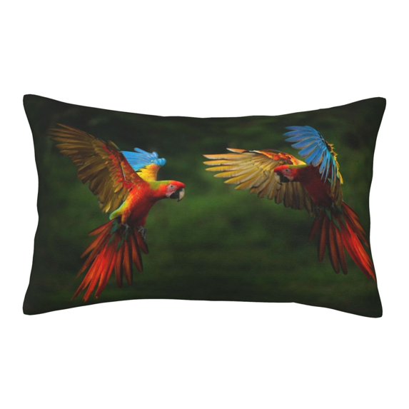 Naloa Hybrid Parrot in the Forest Pillowcase, Throw Pillowcase, Wrinkle-Free, Stain-Resistant with Hidden Zipper for Bedroom Sofa - 16"x24"