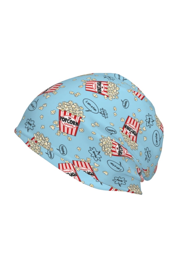 I Am A Fan Popcorn Beanie for Men Women Knitted Unisex Winter Hat Beanies Cap Knit Cuffed Beanies Hats
