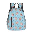 thumbnail image 1 of Naloa I Am A Fan Popcorn Print Lightweight DayBackpack Suitable for school, work, shopping, travel, etc., 1 of 5