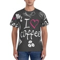 thumbnail image 1 of Naloa I Love Coffee Men's T-Shirt Sport T-shirt Men's Basic Tee Casual Men's Shirt, Round Neck, Short Sleeves - XX-Large, 1 of 5