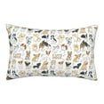 thumbnail image 1 of Naloa I Love Dogs Pillowcase, Throw Pillowcase, Wrinkle-Free, Stain-Resistant with Hidden Zipper for Bedroom Sofa - 20"x30", 1 of 9