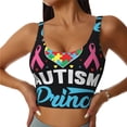 thumbnail image 1 of Naloa I Love My Autism Sports Bras for Women,Sports Bras for Women High Support with Removable Pads-Medium, 1 of 8