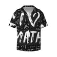 thumbnail image 1 of Naloa I love Math Men's Loose Fit Cuban Collar Short-Sleeve Shirt with Button-down and Chest Pocket for Everyday Wear Outings - Small, 1 of 7