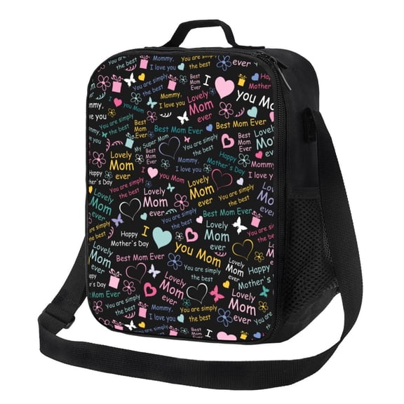 Naloa I love you Mom Lunch box Lunch bag for men women Large capacity Lunchbox Insulated Lunch bag Lunch box cooler