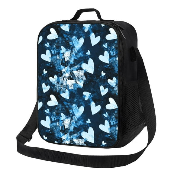 Naloa Ice Blue Heart Lunch box Lunch bag for men women Large capacity Lunchbox Insulated Lunch bag Lunch box cooler