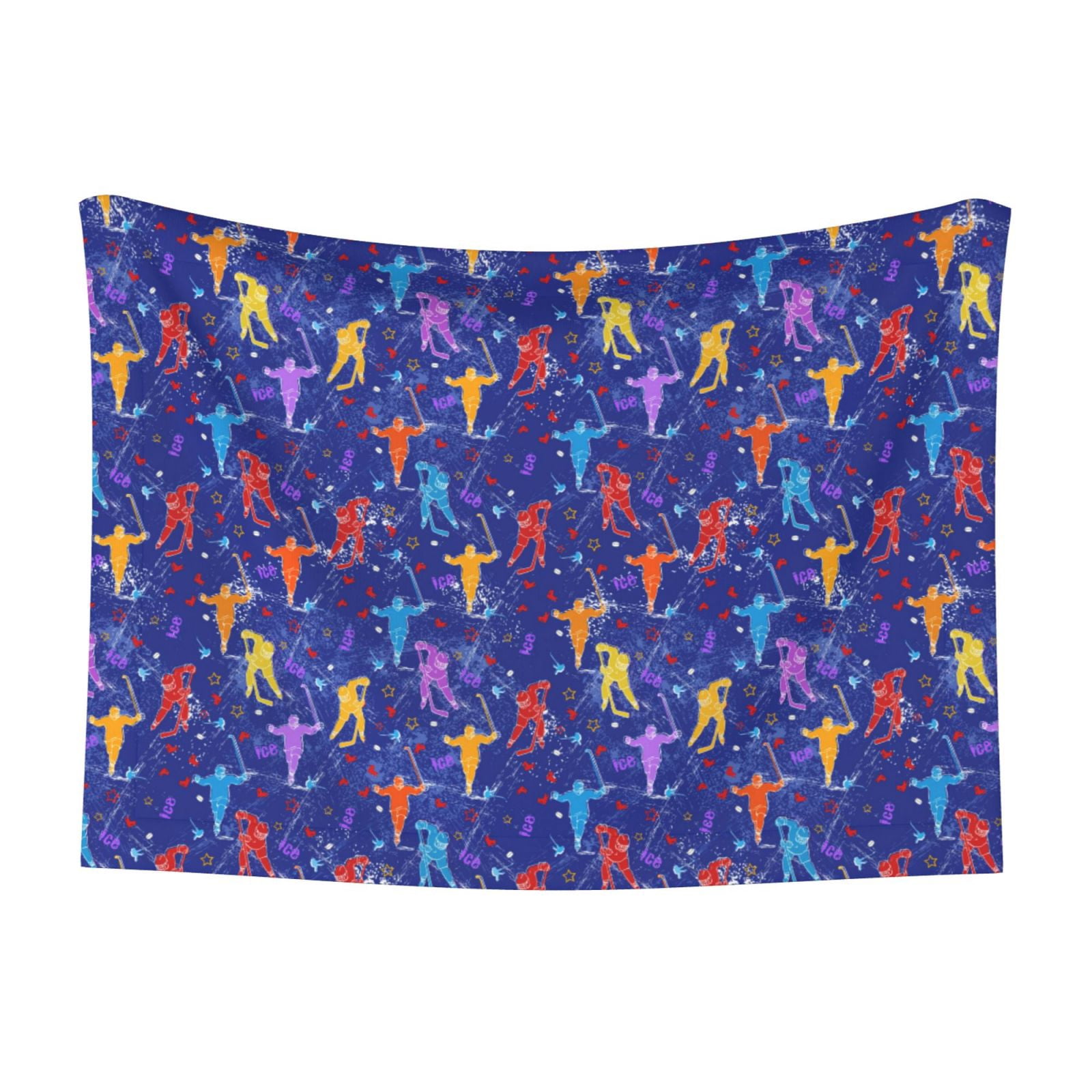 Naloa Ice Hockey Players With Puck Dog Blanket, 3 Sizes Cat Blanket for Indoor Cats Large Medium Small Dog Gifts-Small