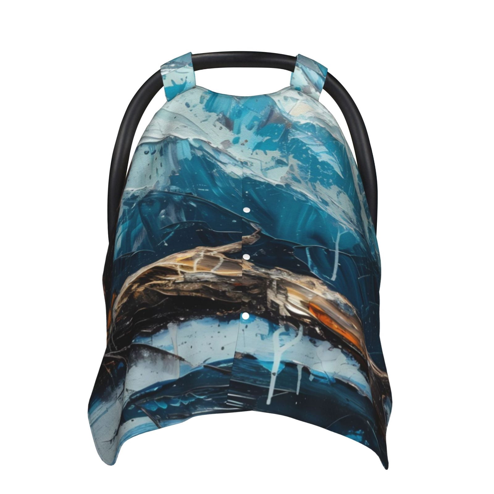 Naloa Iceberg Bald Eagle Baby Car Seat Cover, Breathable Baby Carrier Cover, Multiuse Baby Carrier Cover & Nursing Breastfeeding Cover