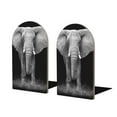 thumbnail image 1 of Naloa Indian Elephant Wood Non-Skid Bookend for Shelves,Book Ends for Heavy Books, Book Stand for CDs,1 Pair, 1 of 7