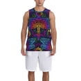 thumbnail image 1 of Naloa Indian Mandalas Dragonfly Basketball Jersey Reversible Men's Mesh Athletic Sports Shirts Training Practice S-4XLX-Large, 1 of 6