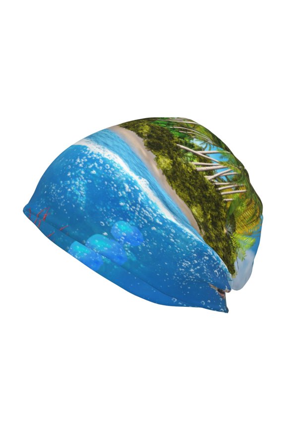 Island And Coral Reef Beanie for Men Women Knitted Unisex Winter Hat Beanies Cap Knit Cuffed Beanies Hats