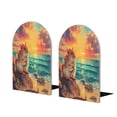 thumbnail image 1 of Naloa Island Beach Guinea Pig 2 Pcs Bookend Large Capacity Office Book Ends for Home Office Library School Study Decoration, 1 of 8