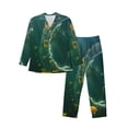 thumbnail image 1 of Naloa Jelly Fish Men’s Pajamas Set - Long Sleeve Button Down Sleep Shirt and Pajama Bottoms Sleepwear Set-Small, 1 of 7