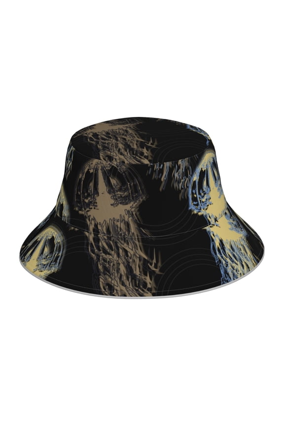 Jellyfish Reflective Double-Sided Bucket Hat, Sun Hat, Soft and Breathable for Gardening, Beaching, Camping, Hiking, Fishing