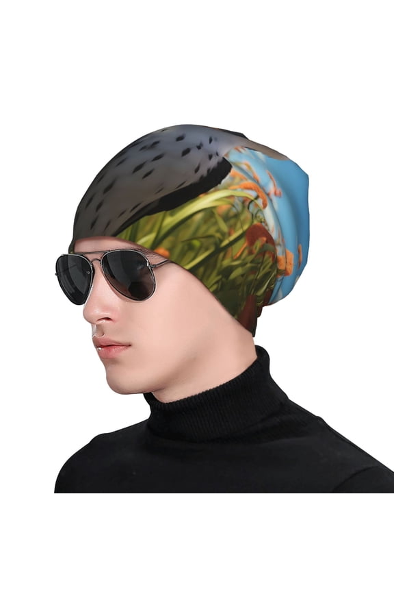 Joyful Animated Bird Soft Beanie Hat, Knit Beanie Daily Beanie in Fine Knit for Women Men Winter Travel, Outdoor