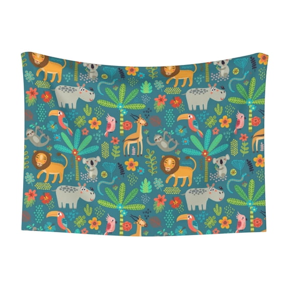 Naloa Jungle Animals Dog Blanket, 3 Sizes Cat Blanket for Indoor Cats Large Medium Small Dog Gifts-