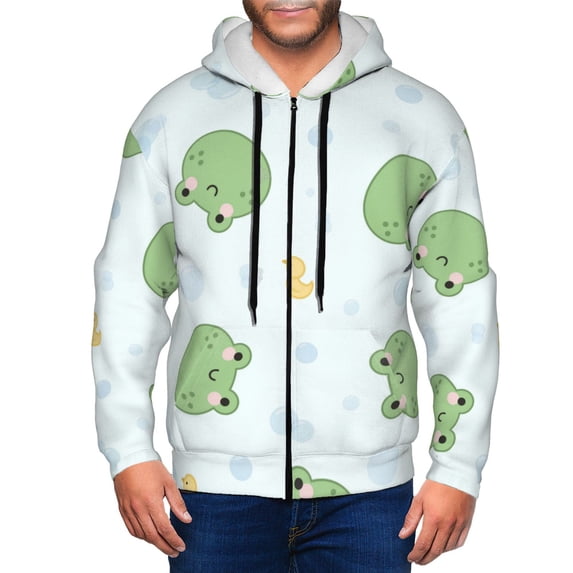 Naloa Kawaii Frogs Men’s Hoodies, Zip up Hoodie, Sweatshirts,Hoodies for Men Sizes S-3XL-X-Large