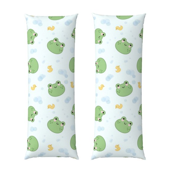 Naloa Kawaii Frogs Super Soft 20x60 Body Pillow Case,Long Side Hidden ZipperPILLOWS ARE NOT INCLUDED