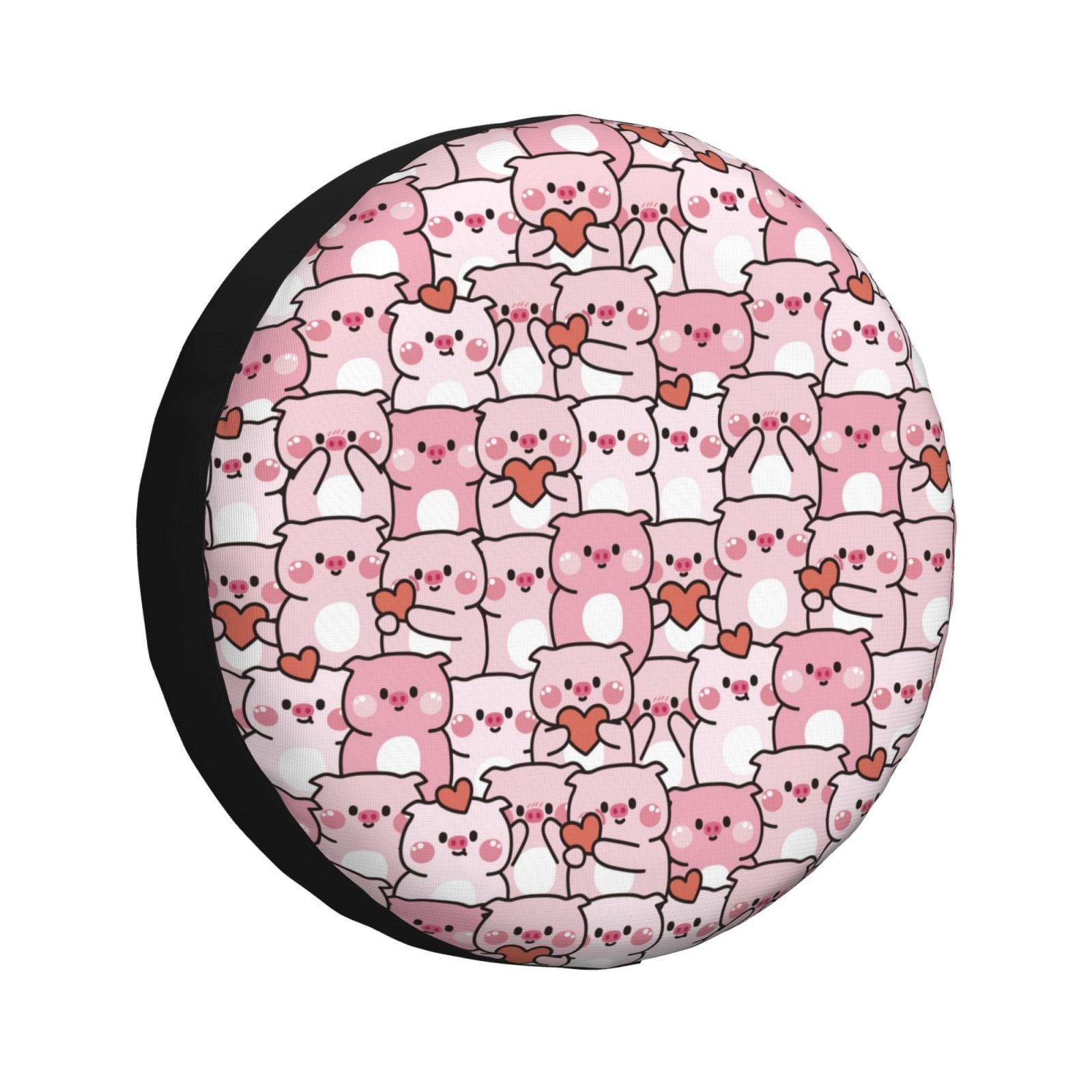 Naloa Kawaii Pig PVC Leather Spare Tire Wheel Cover for Car Truck SUV ...