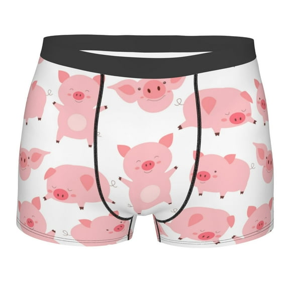 Naloa Kawaii Pigs Print Mens Underwear - Boxers for Men, Classic Briefs for Men