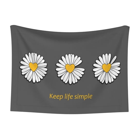 Naloa Keep Life Simple Daisy Flower Dog Blanket, 3 Sizes Cat Blanket for Indoor Cats Large Medium Small Dog Gifts-Small