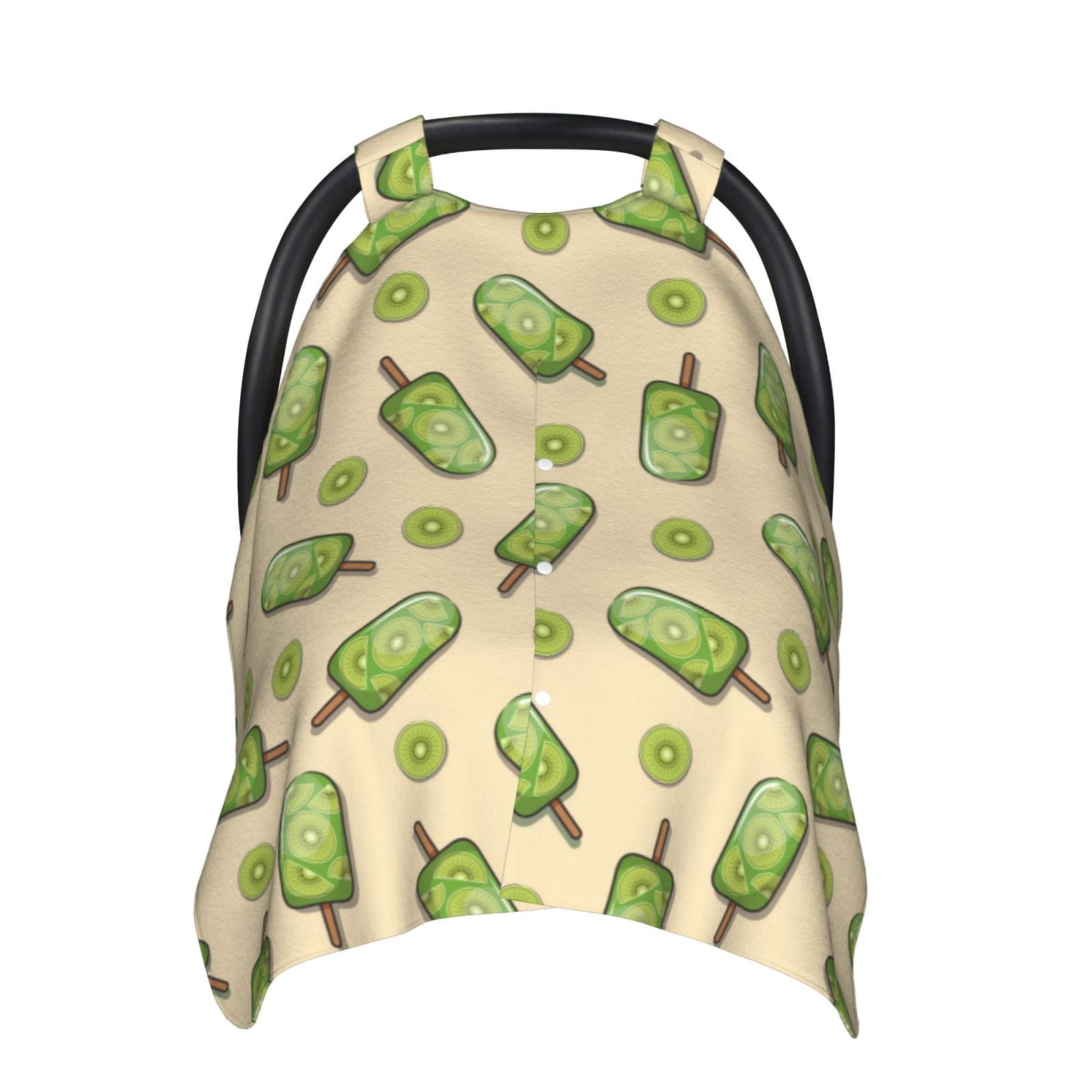 Naloa Kiwi Ice Cream Baby Car Seat Cover, Breathable Baby Carrier Cover, Multiuse Baby Carrier Cover & Nursing Breastfeeding Cover