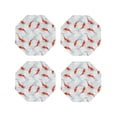thumbnail image 1 of Naloa Koi Fish Corals,Spring Summer Leather Coasters for Drinks, Durable Drink Coasters 4 Set for Tabletop Protection, Luxurious Home Décor and Housewarming Gift ( {designName})Octagon, 1 of 6