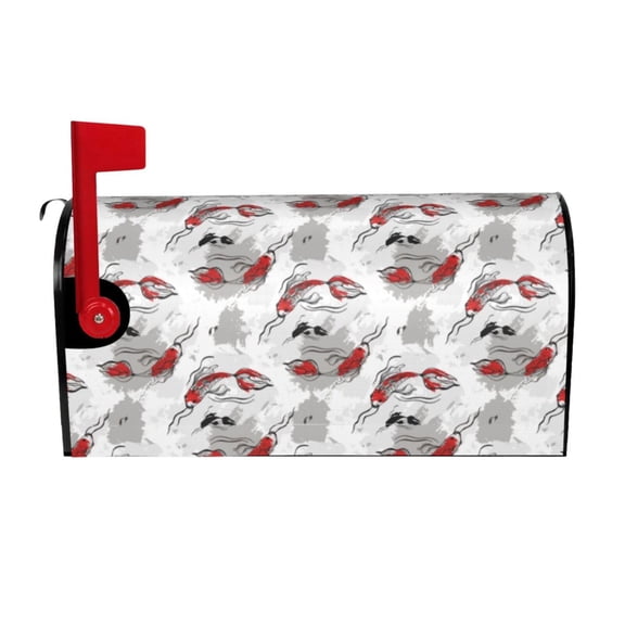 Naloa Koi Fish Mailbox Covers Magnetic Post Box Cover Post Letter Box Cover Garden Decor-21x18 in