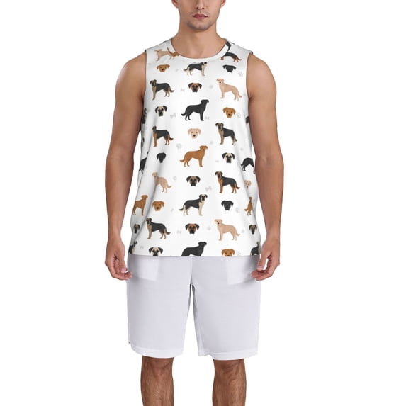 Naloa Labrador Retriever Dog Basketball Jersey Reversible Men's Mesh Athletic Sports Shirts Training Practice S-4XLX-Large