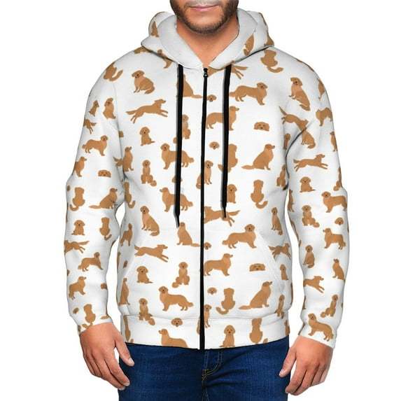 Naloa Labrador Retriever Dog Men’s Hoodies, Zip up Hoodie, Sweatshirts,Hoodies for Men Sizes S-3XL-Small