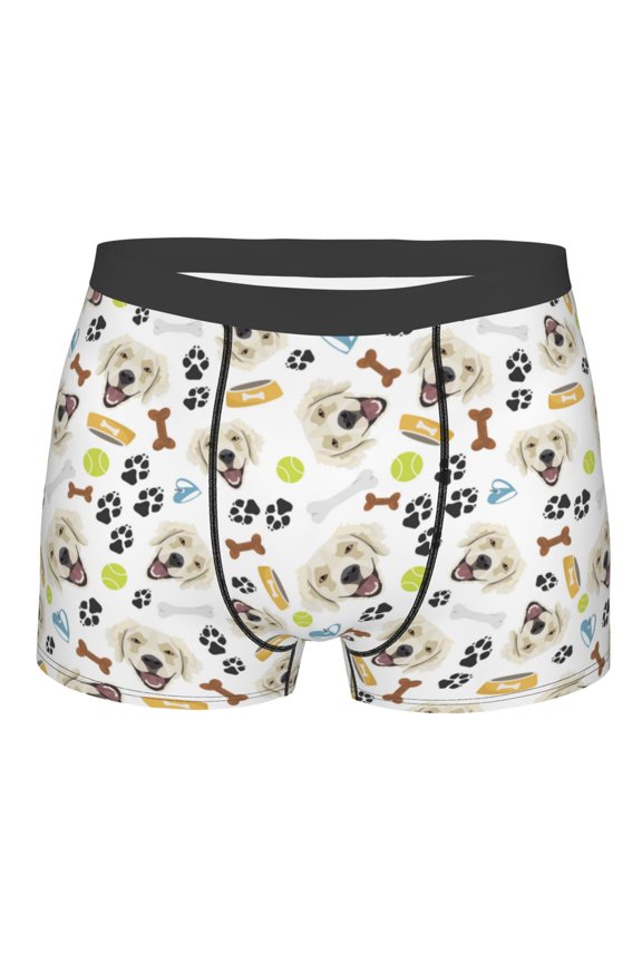 Labrador Retriever Dog Print Mens Underwear - Boxers for Men, Classic Briefs for Men