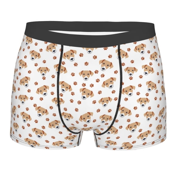 Naloa Labrador Retriever Dog Print Mens Underwear - Boxers for Men, Classic Briefs for Men